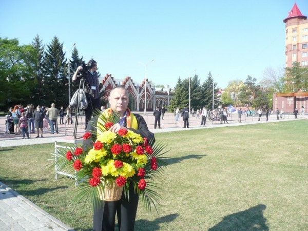 9 мая. Мемориал на Площади Победы в Благовещенске 